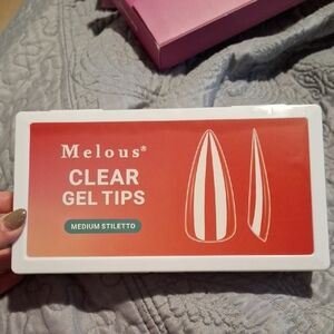 Clear Gel Tips - Medium Stiletto Shape